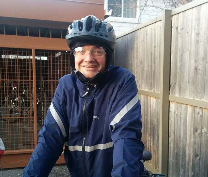 Bob McDougall ready for his commute