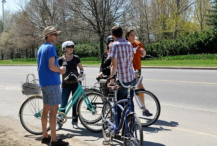 Getting ready for a group ride