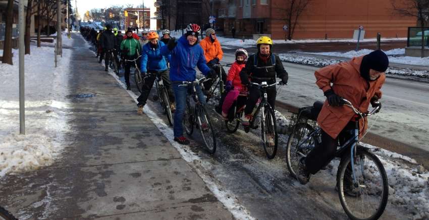 winter bike parade