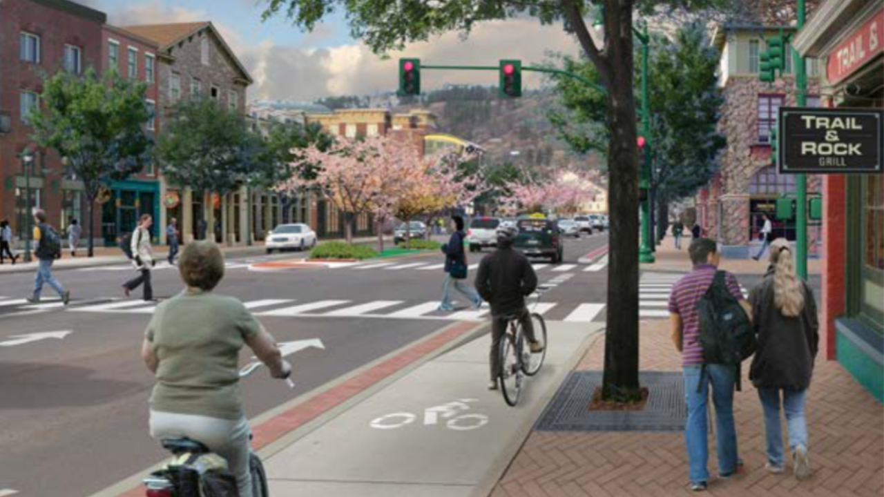 Complete street rendering