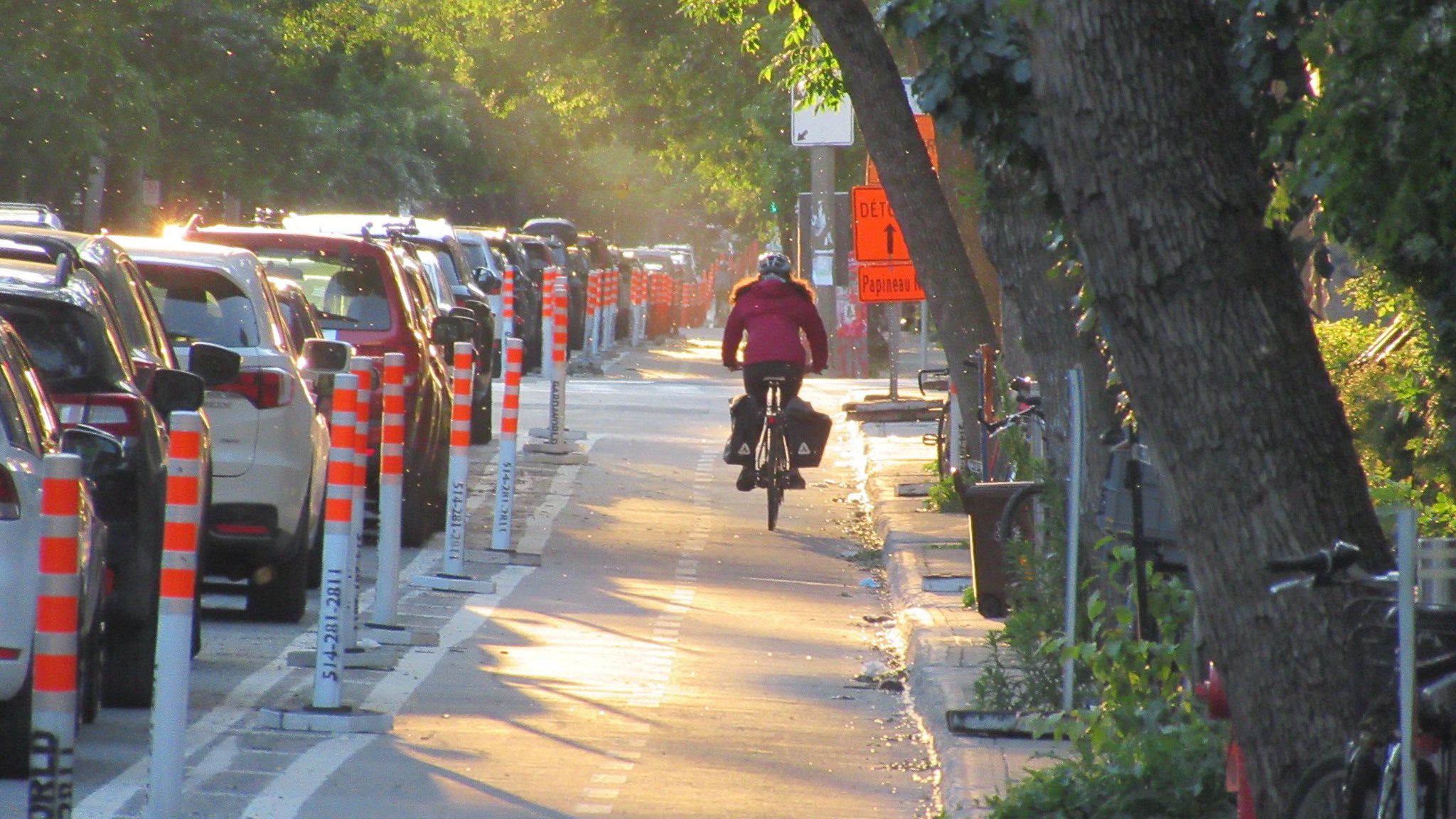 Montreal temporary cycling infrastructure