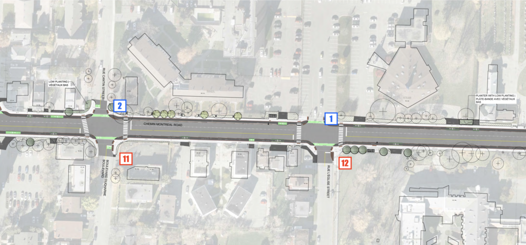 If you were able to string the entire roll plan together, you'd see the crossing all the way in one image. Trust us, there are many- 12 eastbound,and 13 westbound.
