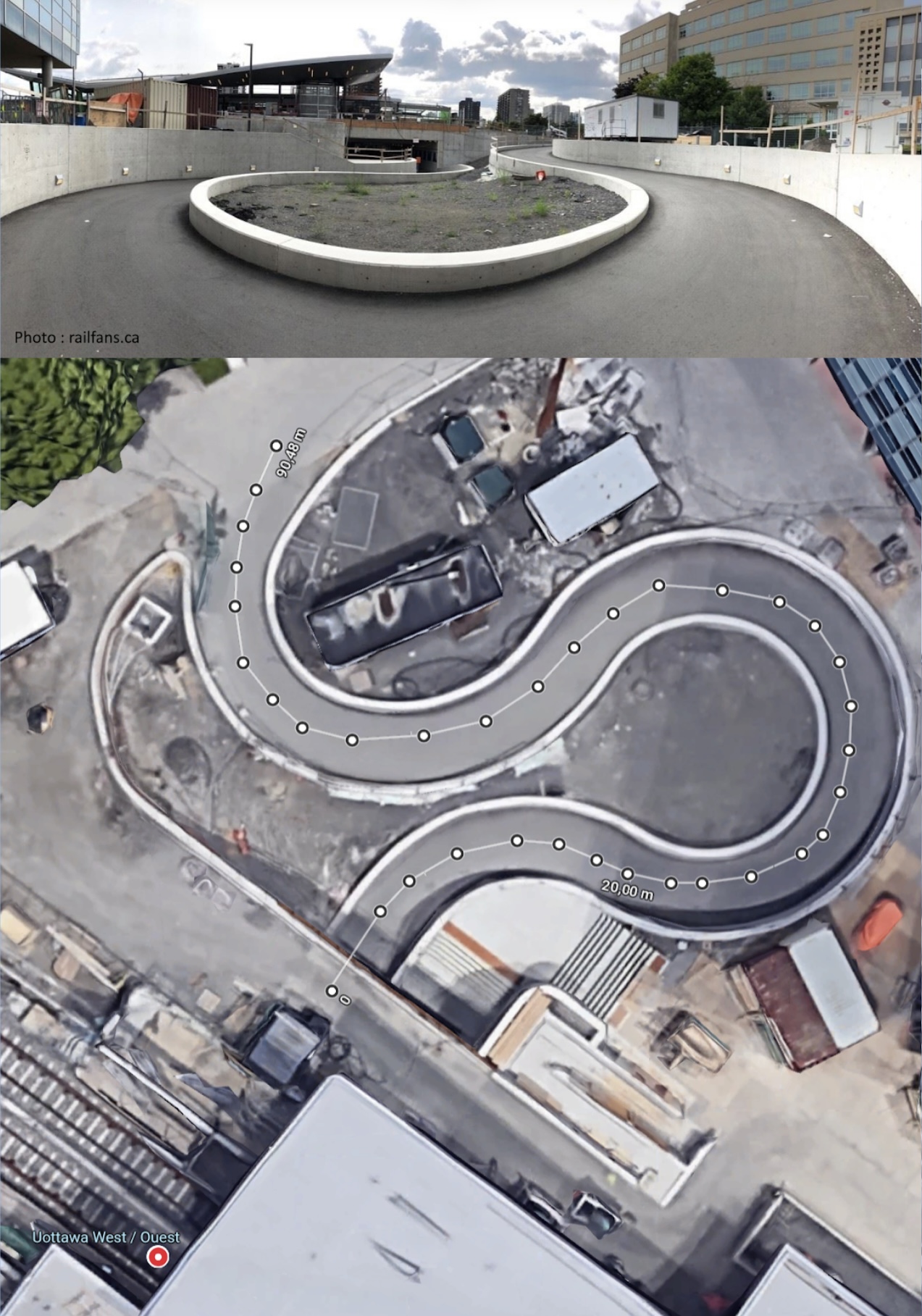 Bicycle ramp at University of Ottawa